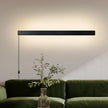 Modern Plug in Wall Lights, 31.4 inch Frosted Black LED Long Wall Sconce, 16W Warm White 3000K Acrylic Indoor Wall lamp,with 59