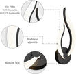 Hard-Wired 2-Pack Modern Indoor Wall Sconce 10W LED Black Dimmable Wall Sconce Set of 2 for Living Room Bedroom Hallway (Warm White Light, 3000K)