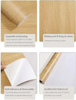 Sevalo Wood Contact Paper Wood Peel and Stick Wallpaper Light Wooden Grain Contact Paper for Cabinets and Drawers Self Adhesive Removable Wallpaper 17.7inW 276inL Oak Natural Easy to Install & Clean