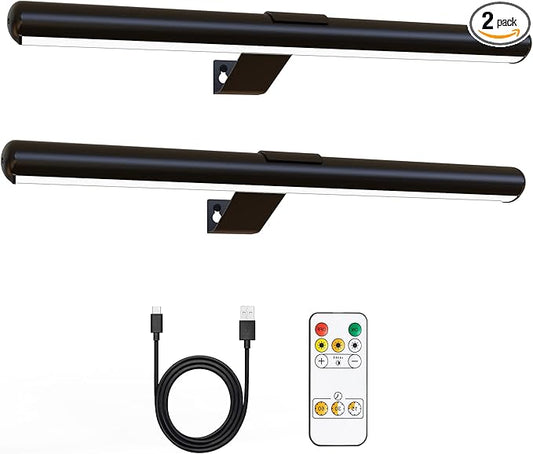 Picture Light 2pack 13inch with Remote Control,Rechargeable Battery Painting Light for Art Display,Led Accent Art Light for Wall Gallery Pictures Painting Dartboard Full Metal Dimmable