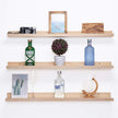 AZSKY 36 Inch Picture Ledge Shelf Solid Wood Large Floating Shelves Wall Mounted Rustic Natural Shelves for Home, Living Room, Bedroom, Bathroom, Office 3 Same Sizes