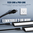 16 Inch LED Under Cabinet Light, Plug in Kitchen Lighting, 3CCT Selectable (3000K/4000K/5000K), CRI94 High Color Accuracy, Linkable, Slim Design Dimmable, Black