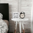 Home Sweet Home Rustic Farmhouse Style Wood Sign Art 5 x 5 Inch Wooden Box Plaque for Living Room Desk Décor Gift