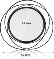 3 Set 9.5 Inch Black Circle Mirrors Wall Decor Iron Frame Wire Mirror Metal Circular Mirror Home Decor Hanging Mirrors for Room/Bedroom/Bathroom/Entryway