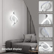 LED Wall Sconces Sets of 2, 12W LED Wall Lights, Modern Spiral Wall Sconces, Wall Lamps for Living Room, 6000K Cold White Wall Mount Light Fixture for Stairs Living Room Bedroom Aisle Hallway