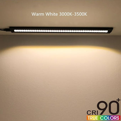 inShareplus 13inch LED Under Cabinet Lighting, Dimmable Light, Warm White 3500K, CRI90+, 450Lumens, DC 12V Ultra Thin Under Counter Kitchen Lights for Kitchen, Shelf, Cupboard, Black, 1 Pack
