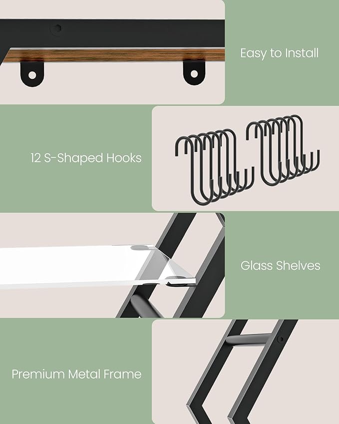 Hexagon Floating Shelves Set of 2, 18.9