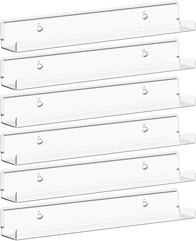 Lifewit Narrow Floating Shelves for Vinyl Record 6 Pack, 12