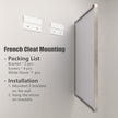24x30 Inch Silver Bathroom Mirror, Brushed Metal Framed Vanity Mirror for Wall, Rounded Corner Rectangle Mirror, Anti- Rust (Horizontal/Vertical)