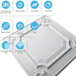 Art3d Drop Ceiling Tiles 24x24 in White (24-Pack, 96 Sq.ft), Wainscoting Panels Glue Up 2x2