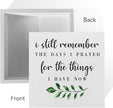 I Still Remember the Days I Prayed Artwork Wood Box Sign Rustic Farmhouse Style Wood Block Plaque 5 X 5 Inches Home Living Room Office Desk Sign Decor for Presents