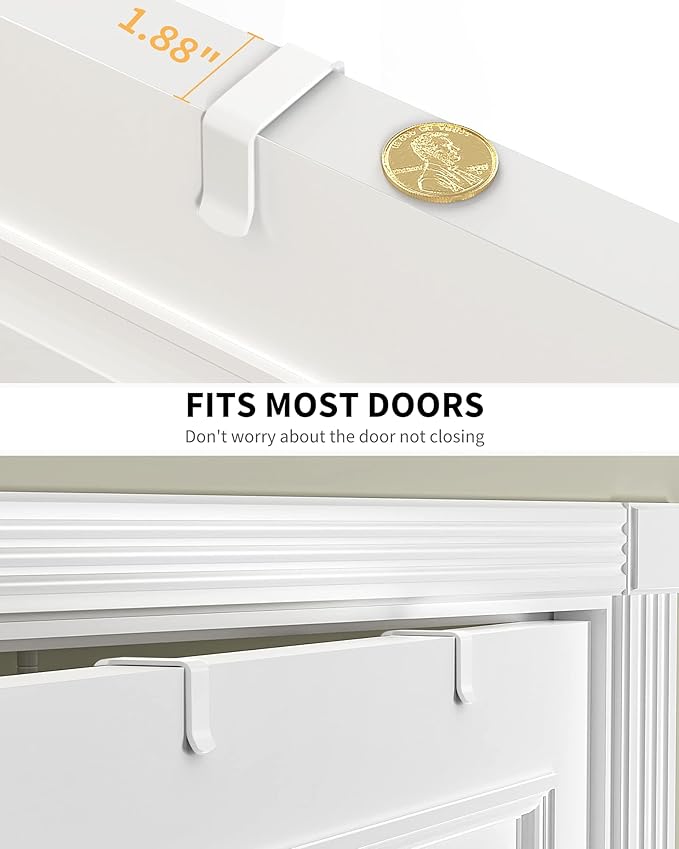 Moforoco White 9-Tier Over The Door Pantry Organizer, Pantry Organization And Storage, Metal Hanging Spice Rack Shelves Door, Home & Kitchen Essentials, Laundry Room Bathroom Organization