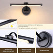 Hardwired 15.7 Inch 7W Black Picture Lights for Wall LED Picture Frame Light Dimmable Painting Lights for Wall Portrait Artwork Warm White