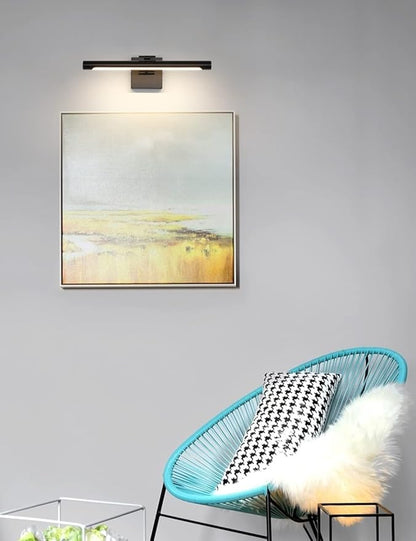 Joosenhouse LED Picture Light Fixtures 16.53" Inches Long Modern Black Wall Lamps with Rotatable Lighting Tube Picture Frame Lights for Paintings 7W(50W Eqv.) Hardwired Connection 3000K