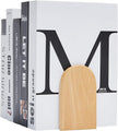 Pandapark Wood Bookends,Non-Skid Bookend for Shelves,Heavy Duty Bookends,Book Stand for Books/CDs,1 Pair