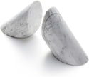 Fox Run 100% Natural Polished Marble Bookends, White, Set of 2, Angled
