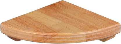 Alipis Corner Shelf Wall Mounted, 6Inch Wooden Corner Shelf Floating Wall Storage Shelf Round End Display Shelf for Bedroom, Living Room, Kitchen, Hotel