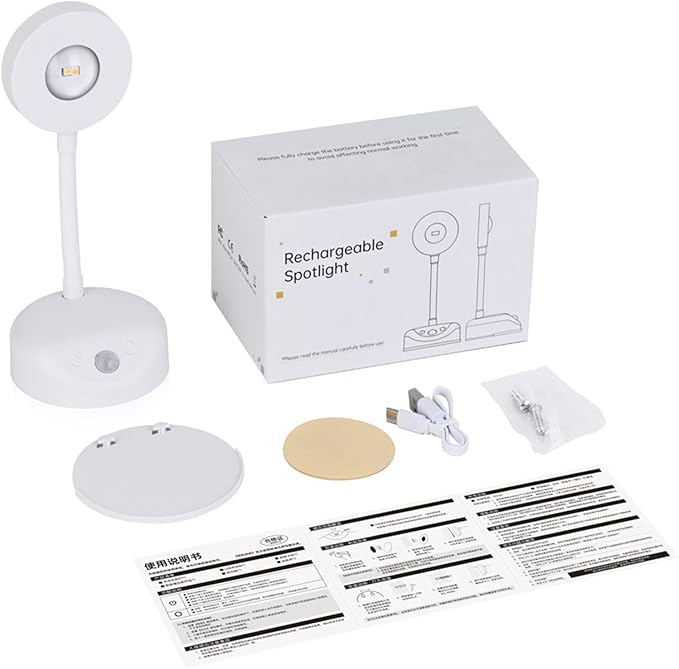 Wireless Picture Light Battery Operated Set of 2, Painting Light with Motion Sensor and Rotatable Tube, Stepless Dimming Art Display Light for Picture Frame