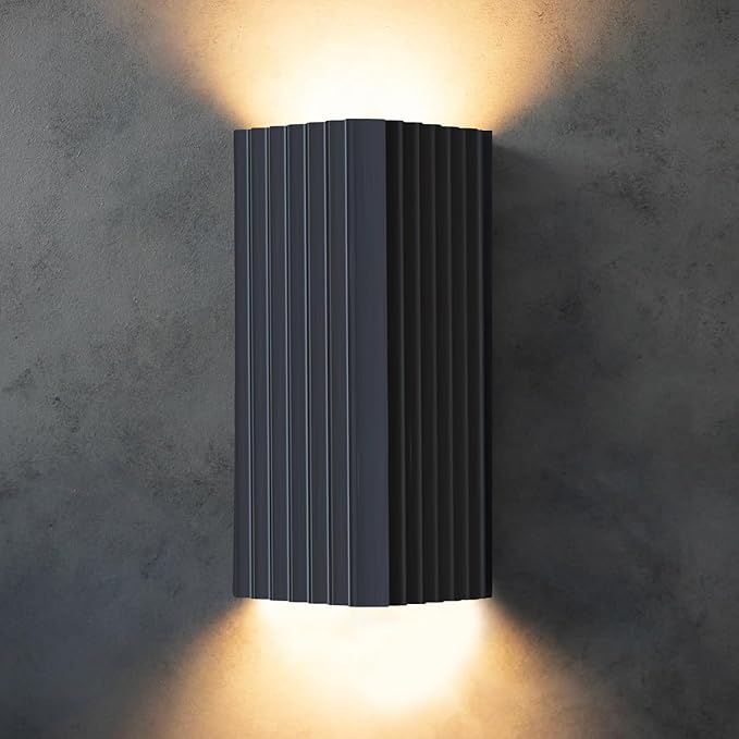 ZEROUNO LED Wall Sconce Indoor Wall Lights, Black Hardwired Up and Down Wall Mount Light for Living Room Bedroom Hallway Corridor Stairs Warm White 3000K (with Replacement G9 Bulbs)
