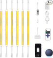 Silicone Under Cabinet Lighting Kit, 12 Inch Linkable LED Strip Lights Work with Alexa, Dimmable, Remote Control, Smart App, 6 Pack White Light for Closet, Shelf, Workbench, Desk (Warm White)