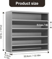 Orimade 4 Tier Spice Rack Organizer for Cabinet, Freestanding Bamboo Seasoning Rack for Countertop, Cupboard, Pantry, Kitchen, 13.18 x 4.13 x 12.2 inches(Spice Jars Not Included), Grey