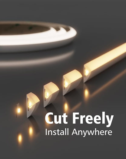 Hardwired LED Cabinet Lighting Strip -UL Listed 24V Flexible Under Shelf Light with Adhesive Backing, 2700K Warm White 810LM/M LED Strip for Closet, Pantry,48in/4ft，Power Adapter not Included