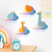 NiHome Iridescent Acrylic Floating Shelves, 4 Pack Cloud Shelves,Small Floating Shelf for Wall, Wall Mountable and Multi-Functional for Home Décor, Bathroom, Kitchen, Bedroom (Small, 4 Pack)