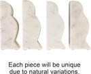 Creative Co-Op Decorative Marble Wave Bookends, Mottled White