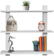 Sorbus Bathroom Shelves - 3-Tier Wall Mounted Floating Shelves for Books, Trophies, Wall Decor, Kitchen, Living Room & Bathroom Decor - Decorative Hanging Display Over the Toilet Storage Shelf - White