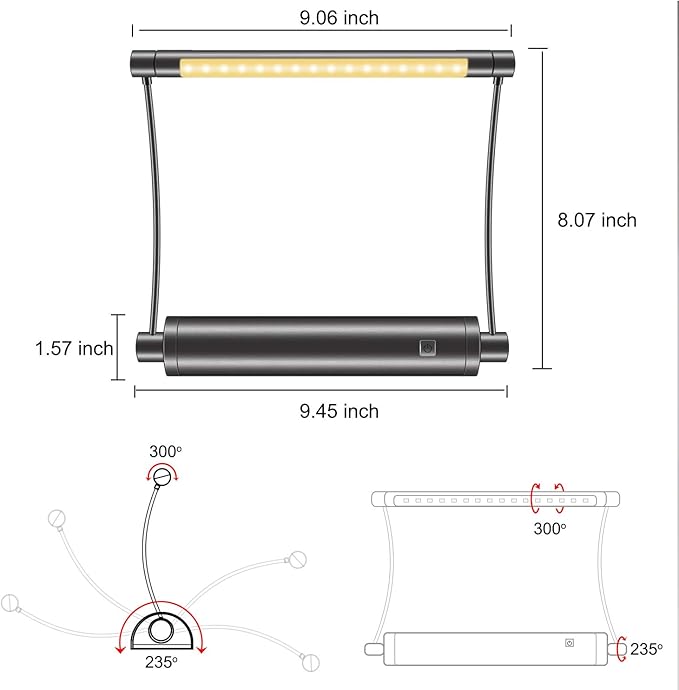 HONWELL Picture Light Cordless Display Lights Battery Powered LED Accent Light Remote Control Uplight Artwork Lighting, Swivel Lamp Head with Timer Dimmer, Stick Art Lights for Painting Frame Mirror