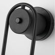 Black Wall Sconce Mid Century Black Wall Lamp Modern U-Shape Linear Wall Light with White Milk Glass Shade Wall Lamp for Bedside Dining Room Bathroom,G9 Bulb