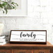 Family Sign, Decorative Framed Wooden Box Sign, Modern Farmhouse Home Decor, Living Room Decors, Kitchen Decor Art, Shelf Counter Tabletop Decoration, Housewarming Gift YZP 012