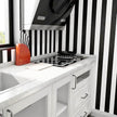 Black and White Striped Peel and Stick Wallpaper Self-Adhesive Removable Waterproof Wallpaper Wall Covering Cabinets Shelves Decorative A Set of 17.3