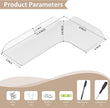 8x11.8 Inch Corner Shelf Wall Mount Set of 4, White Acrylic Corner Floating Shelves, Wall Organizer Shelf for Bathroom, Kitchen, Bedroom, Living Room, Dining Room, Office