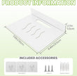 Steel Floating Shelves for Wall,Small Wall Shelf，Suitable for Bedroom, Living Room, Bathroom, Kitchen, Office (White, 2Pack 11.81x8.46 in)