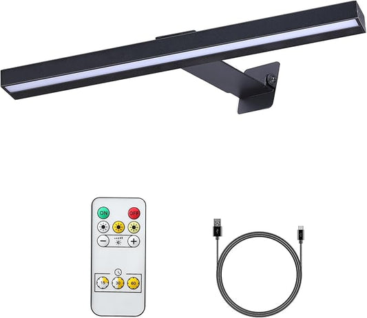 Wireless LED Picture Light 16in with Remote,Dimmable and Timer Picture Lights for Paintings,Metal Rechargeable Art Light Display Lamp,3 Modes,Dartboard Light for Frame Picture Gallery Portrait