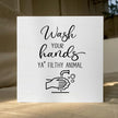 Funny Rustic Bathroom Decor Wooden Box Sign 5x5 Inch - 