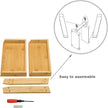 GOBAM Spice Rack Organizer 2-Tier Kitchen Countertop Cabinet Storage Shelf, Assemble Quickly, Bamboo