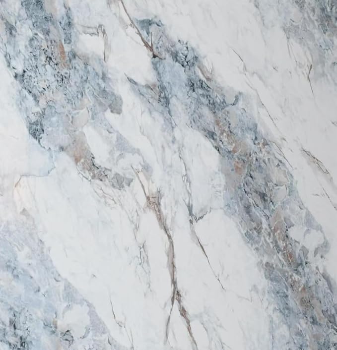 394x48inch Wide White Blue Marble Paper kitchen Granite Countertops Laminate Contact Paper Waterproof peel and stick Wallpaper Removable Vinyl Wrap Bathroom Counter Wall Top Sticker Pvc Marble Papers
