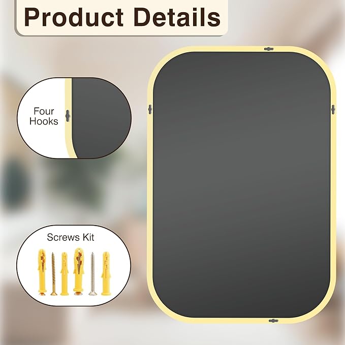 FICTOR Bathroom Vanity Mirror for Wall, 2 Pack 26