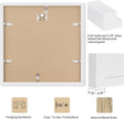 puthiac 16x16 Solid Oak Wood Picture Frame, Fits 12x12 with Mat or 16x16 Without Mat, Wall Display Only, Plexi Front, 1 Pack, White