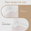 11.4x16 Inch Acrylic Corner Floating Shelf Set of 4, White Corner Wall Shelf for Home Décor, Speakers, Security Cameras, Toileries, Plants, Figures, Cosmetics, Books
