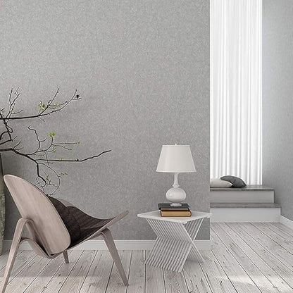 15.7" X 196.8" Silver Grey Wallpaper Embossed Self Adhesive Peel and Stick Wallpaper Removable Home Decoration Vinyl Cabinet Countertops Furniture Countertop Solid Color Shelf Paper