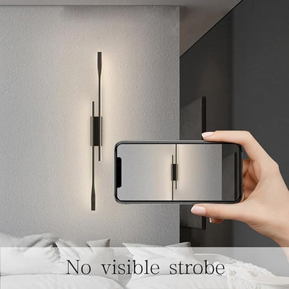 Modern Corner LED Wall Lamp Minimalist Indoor Light Long Strip Linear Light Hardwired Hallway Wall Sconce Dimmable Lighting Fixture for Bedroom Kitchen Island Bar Living Room Bathroom