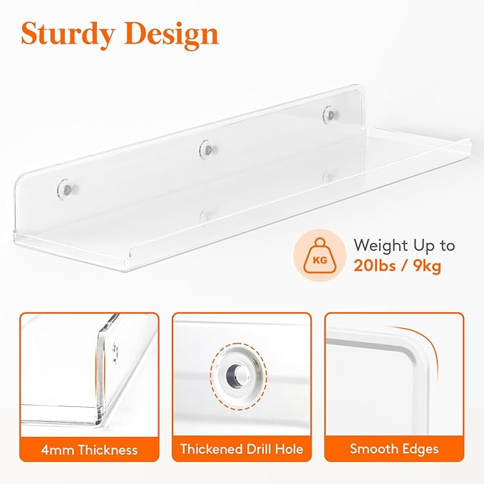 Lifewit Floating Shelves 8 Pack, 15
