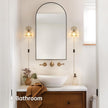 Plug in Wall Sconce, Amber Tulip Glass Lampshade Wall Light Plugin Corded for Bedside Bedroom Doorway