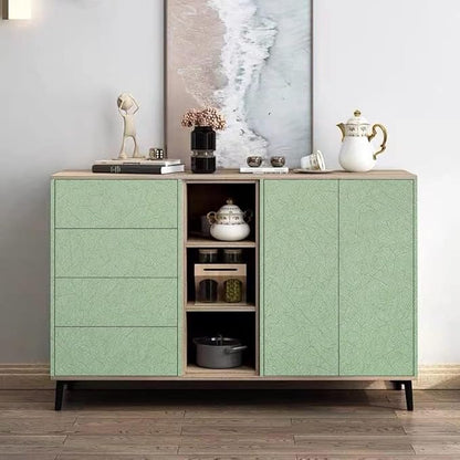 Abyssaly Green Peel and Stick Wallpaper Embossed Silk Textured Wallpaper 15.7" X 393.7" Self Adhesive Removable Vintage Contact Paper Cabinet Furniture Countertop Shelf Paper