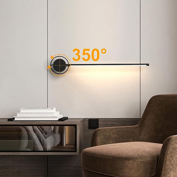 Wireless Wall Sconces Set of Two, 23.6
