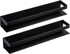 KES Spice Rack Organizer Kitchen Spice Rack Seasoning Organizer 16 Inch Aluminum Spice Holder Wall Mount Anodized Black 2 Pack, KSR401S40-BK-P2
