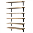 Floating Shelves Set of 6, Wooden Floating Shelves for Wall Decor, Farmhouse Shelf for Bedroom, Wall Mounted Bathroom Storage Shelves, Floating Book Shelves for Living Room